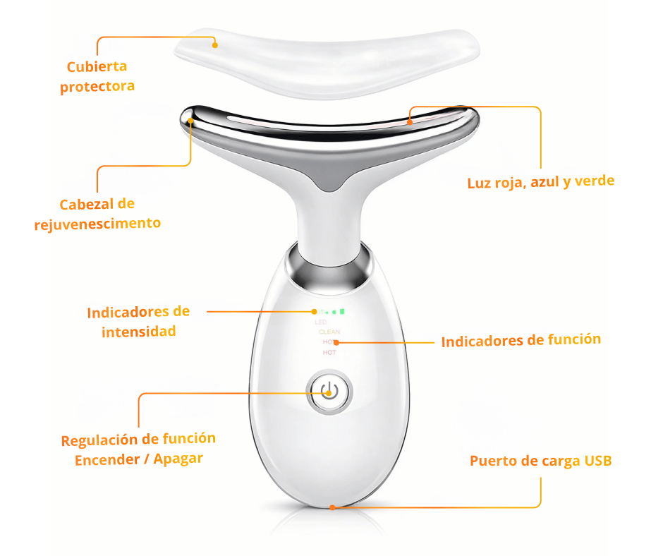 Polaro SkinGlow™ - Dispositivo facial ultrasónico con LED