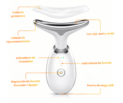 Polaro SkinGlow™ - Dispositivo facial ultrasónico con LED